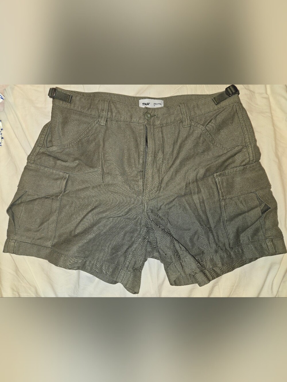 TNA Womens Olive Green Cargo Shorts